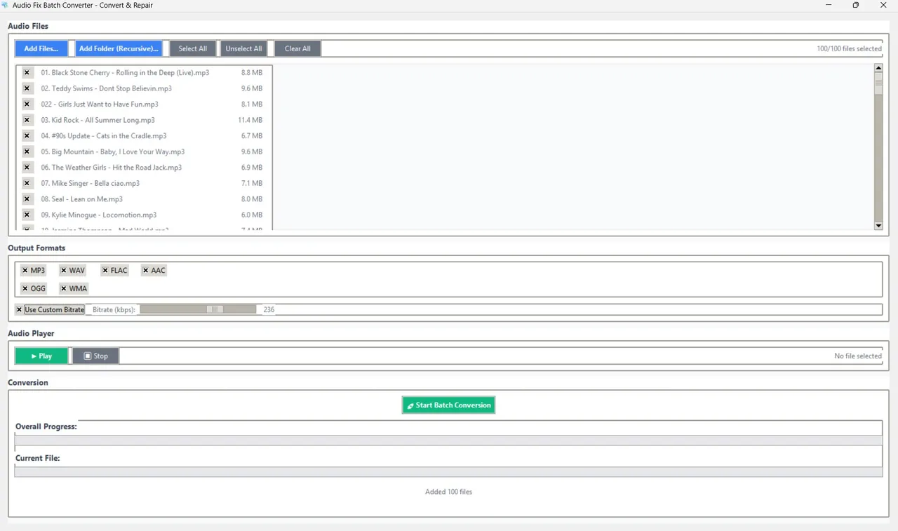 Audio Fix Batch Converter screenshot 1