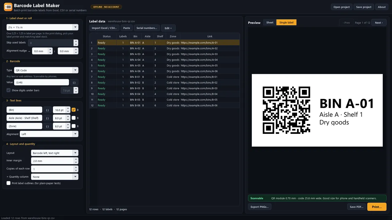 Barcode Label Maker screenshot 5