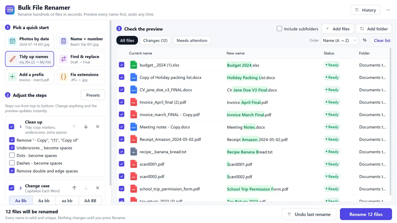 Bulk File Renamer screenshot 3