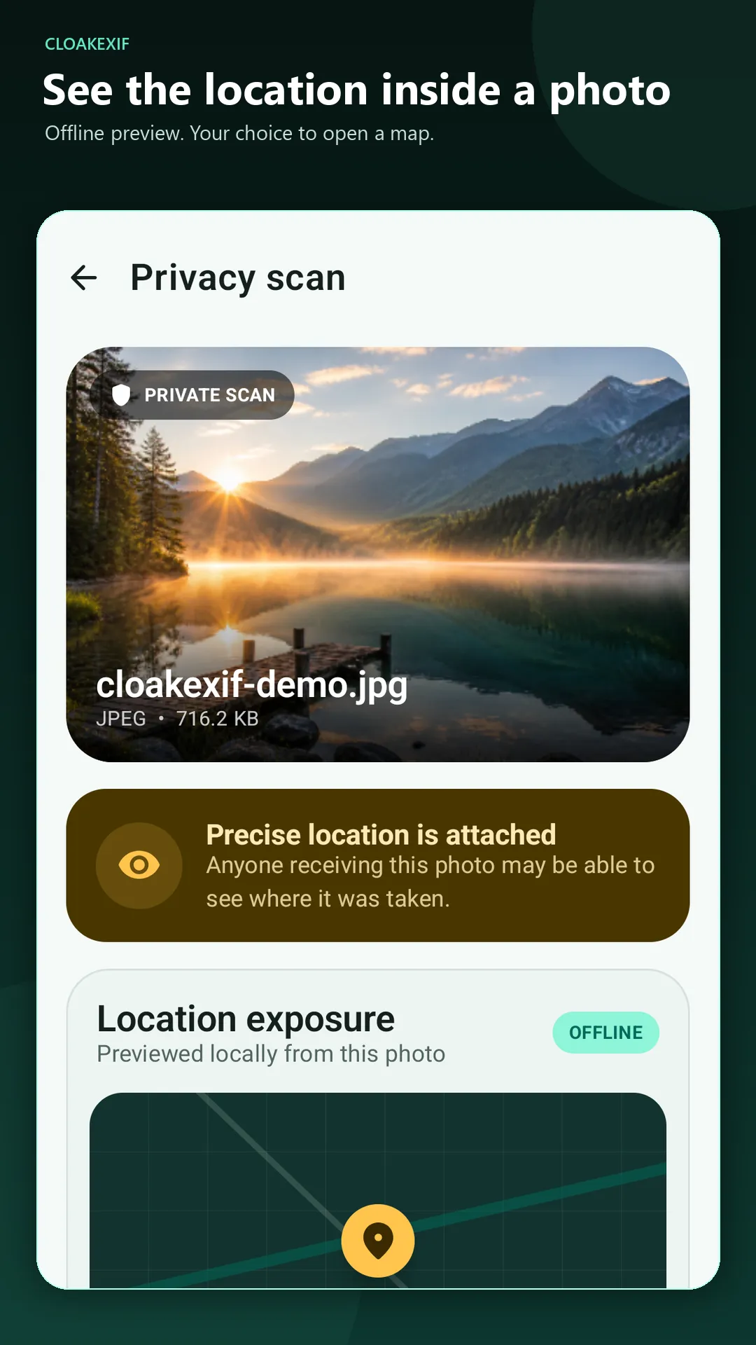 CloakExif screenshot 2