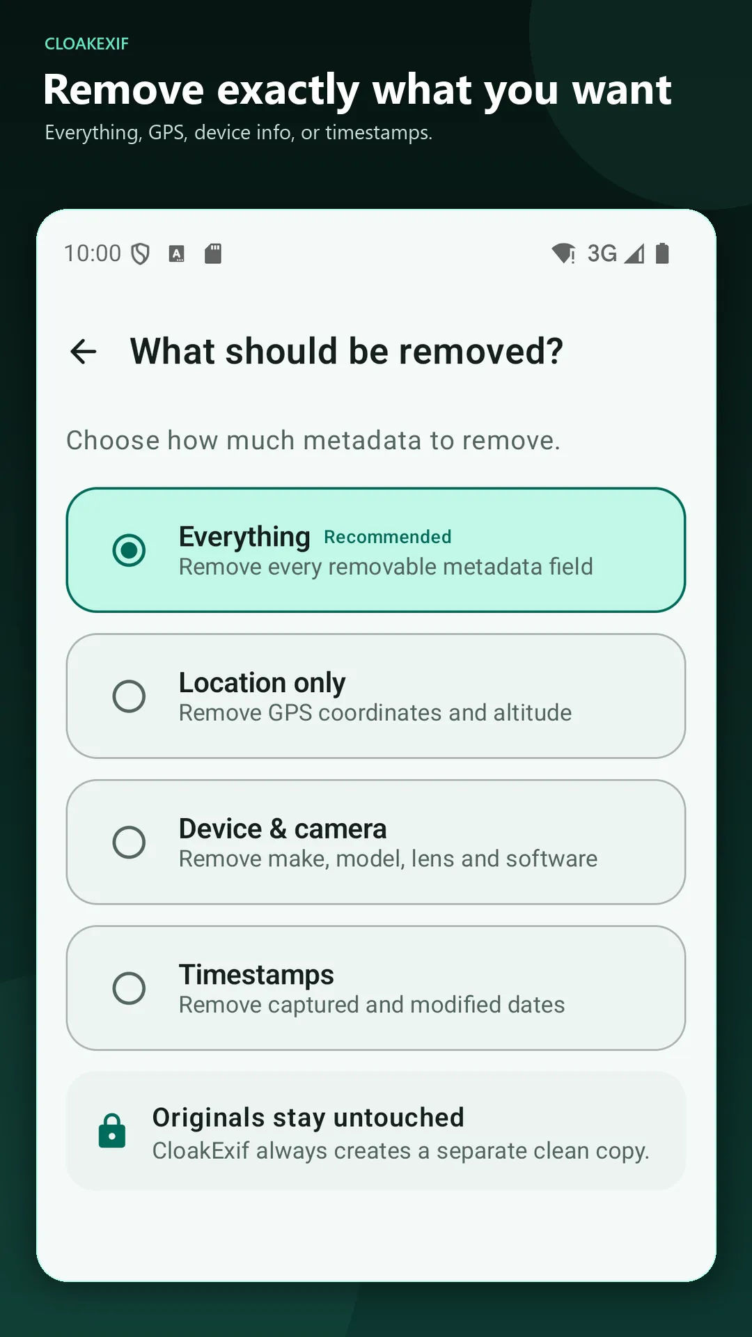 CloakExif screenshot 3