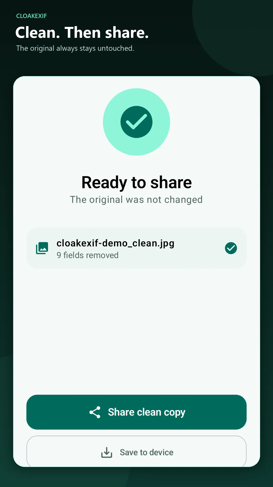 CloakExif screenshot 5
