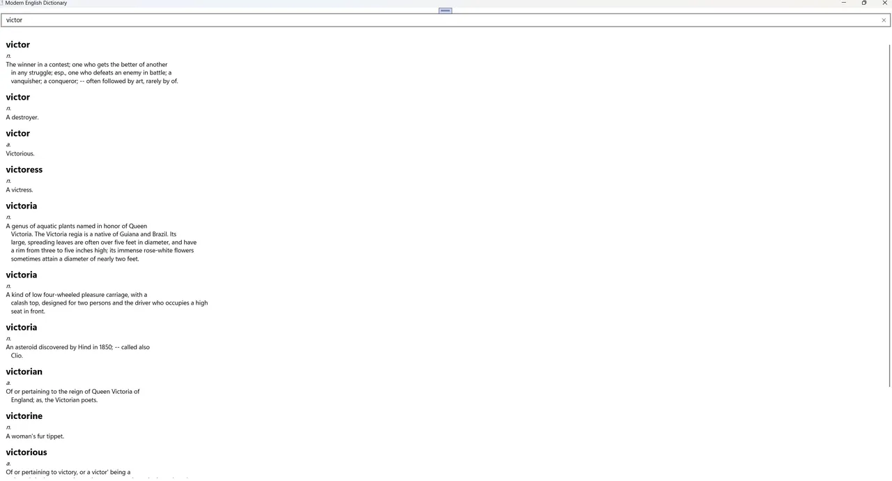 Modern English Dictionary screenshot 1