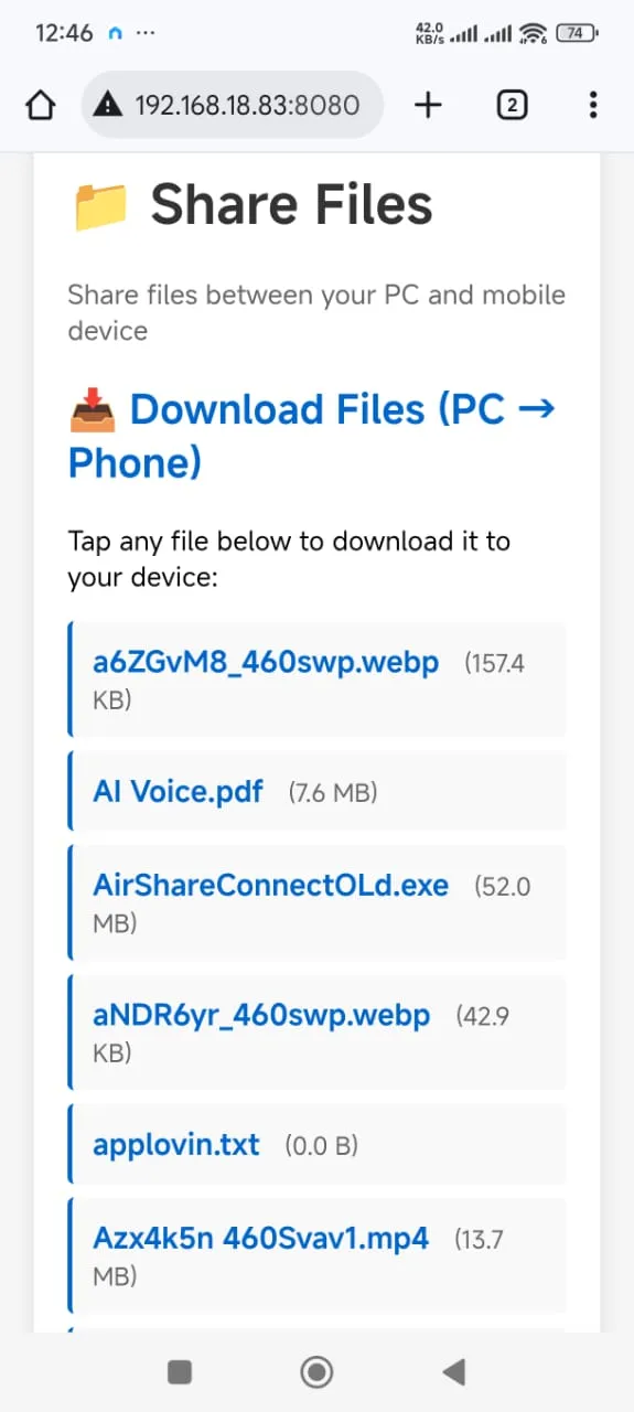 Share Files PC overview