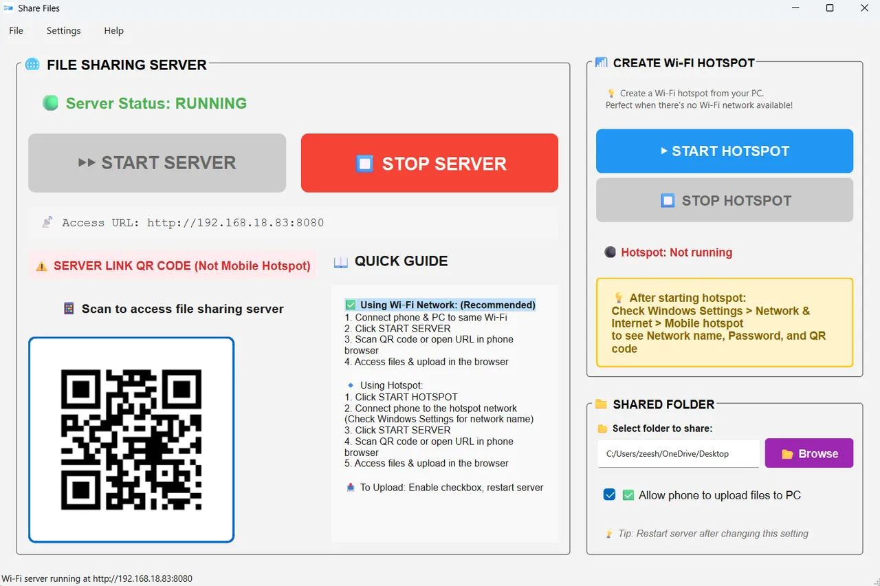 Share Files PC screenshot 1