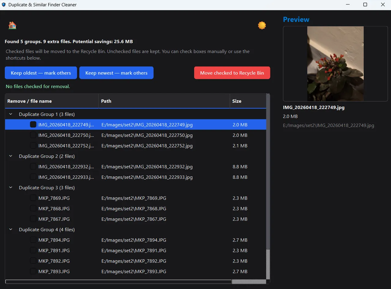 Duplicate File Finder & Photo Cleaner screenshot 1